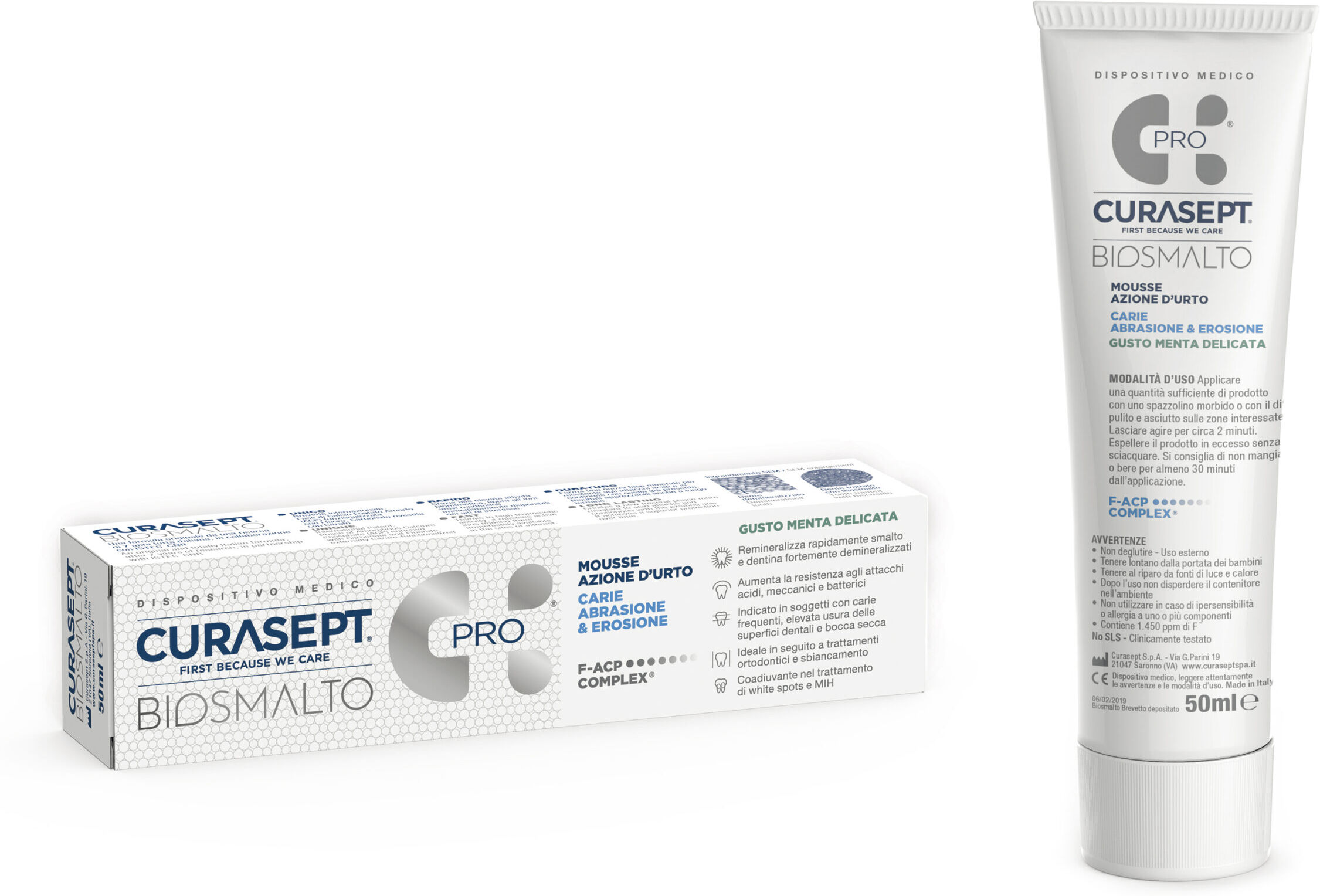 Curasept Biosmalto Mousse Menta Delicata 50 ml