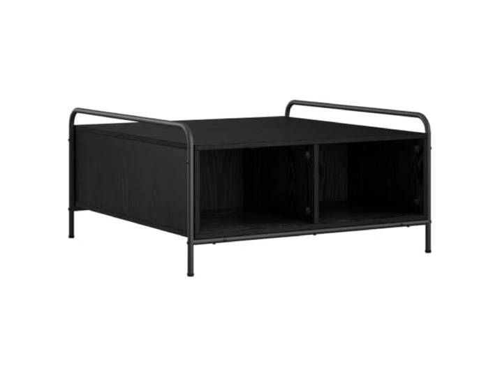 vidaXL Couchtisch Schwarz Eichen-Optik 50 x 49 x 41 cm Holzwerkstoff Schlankes und minimalistisches Design. Bietet großzügigen Platz für deine Sachen