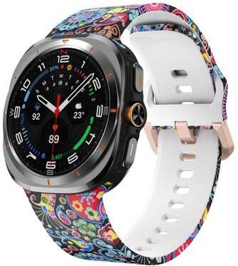 Everyday Crate Samsung Galaxy Watch Ultra 47mm 2025 Printed Silicone Watch Band Adjustable Replacement Strap colorful Jellyfish