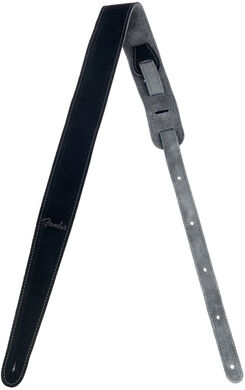 Fender "2" Suede Strap BK/G Reversible" Schwarz