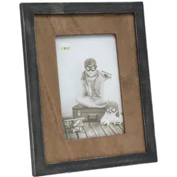 Deknudt Bilderrahmen 10x15 Holz schwarz\braun Rahmen in schwarz mit Holzpassepartout Preis pro Stück