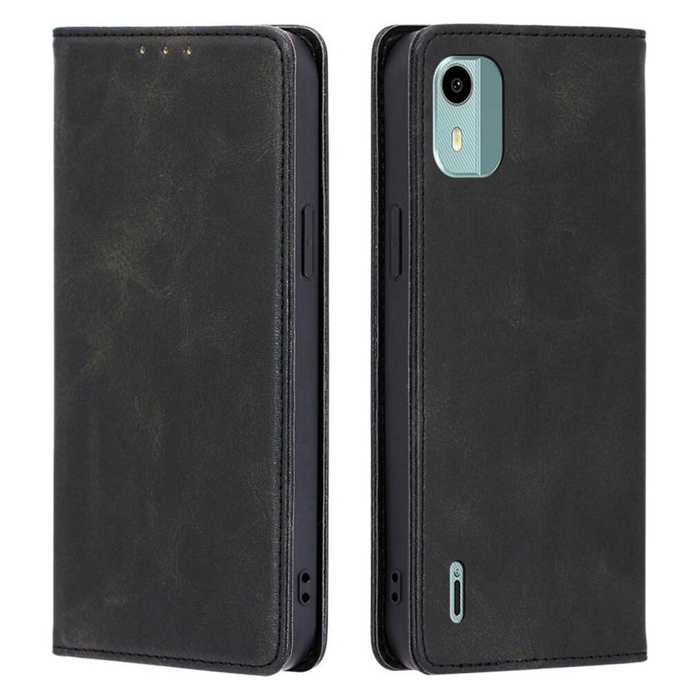 Cover-Discount Nokia C12 - Stand Flip Case Hülle schwarz (Nokia C12) (660139499A)