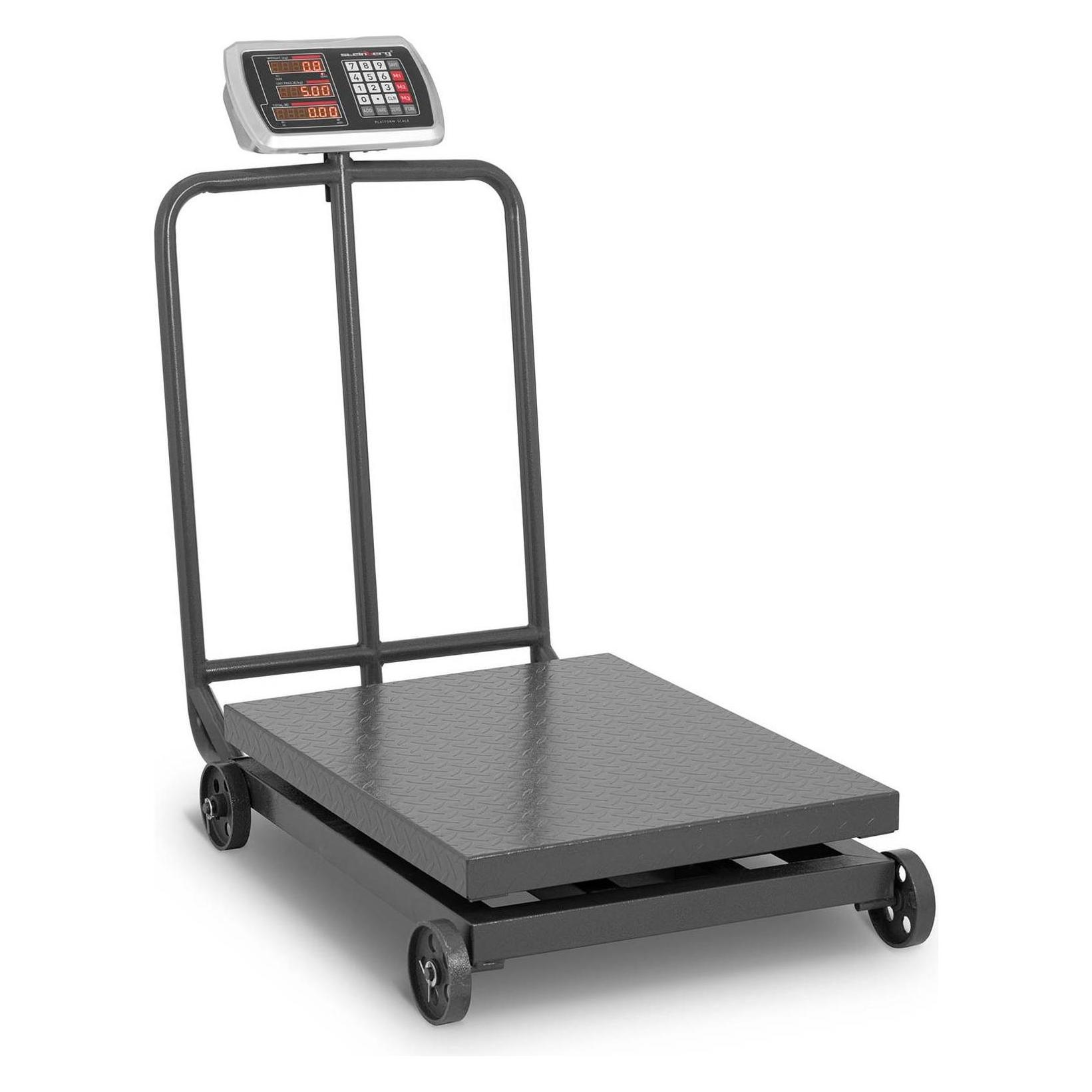 Steinberg Plattformwaage Industriewaage rollbare Paketwaage Digitalwaage 2 - 600 kg Waage (SBS-PF-600/100W)