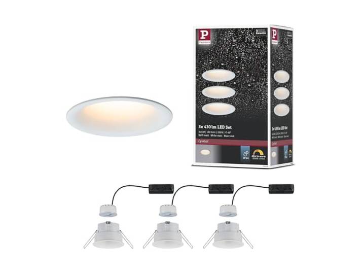 Paulmann LED Einbauleuchte Cymbal 3er-Set 2000-2700K Weiß matt