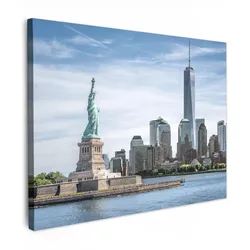 LEINWANDBILD New York - Freiheitsstatue - Wasser Wandbilder 80x60 cm