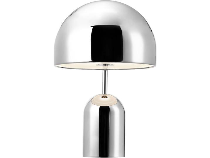 Tom Dixon Designer-Tischlampe Bell Silber Kunststoff H 28 cm 160 lm - LED - Lichtfarbe: Warmweiss - LED Energiesparlampen