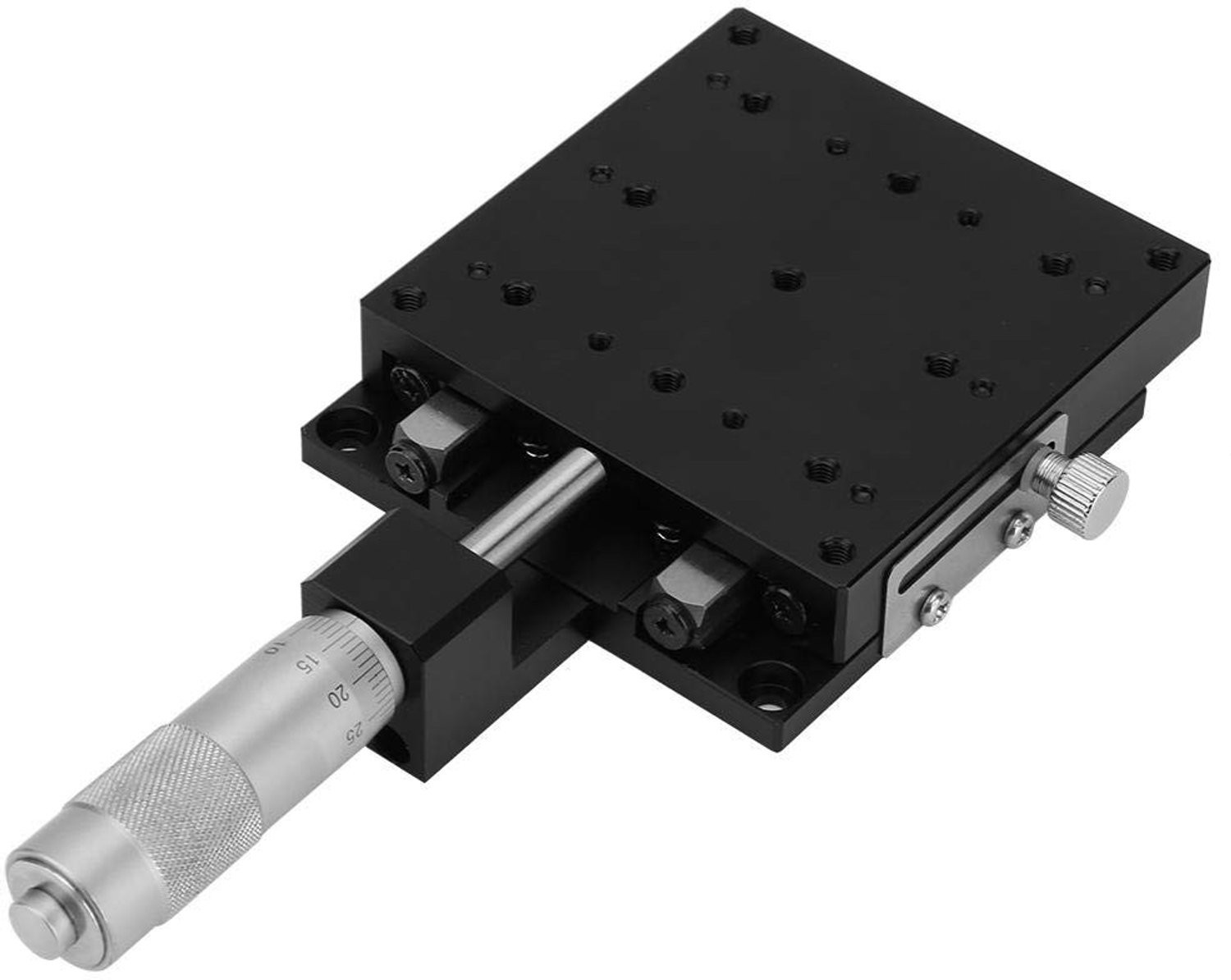 Lineaire schuiftafel met micrometer X, precisierollen en accessoires - 80 x 80 mm