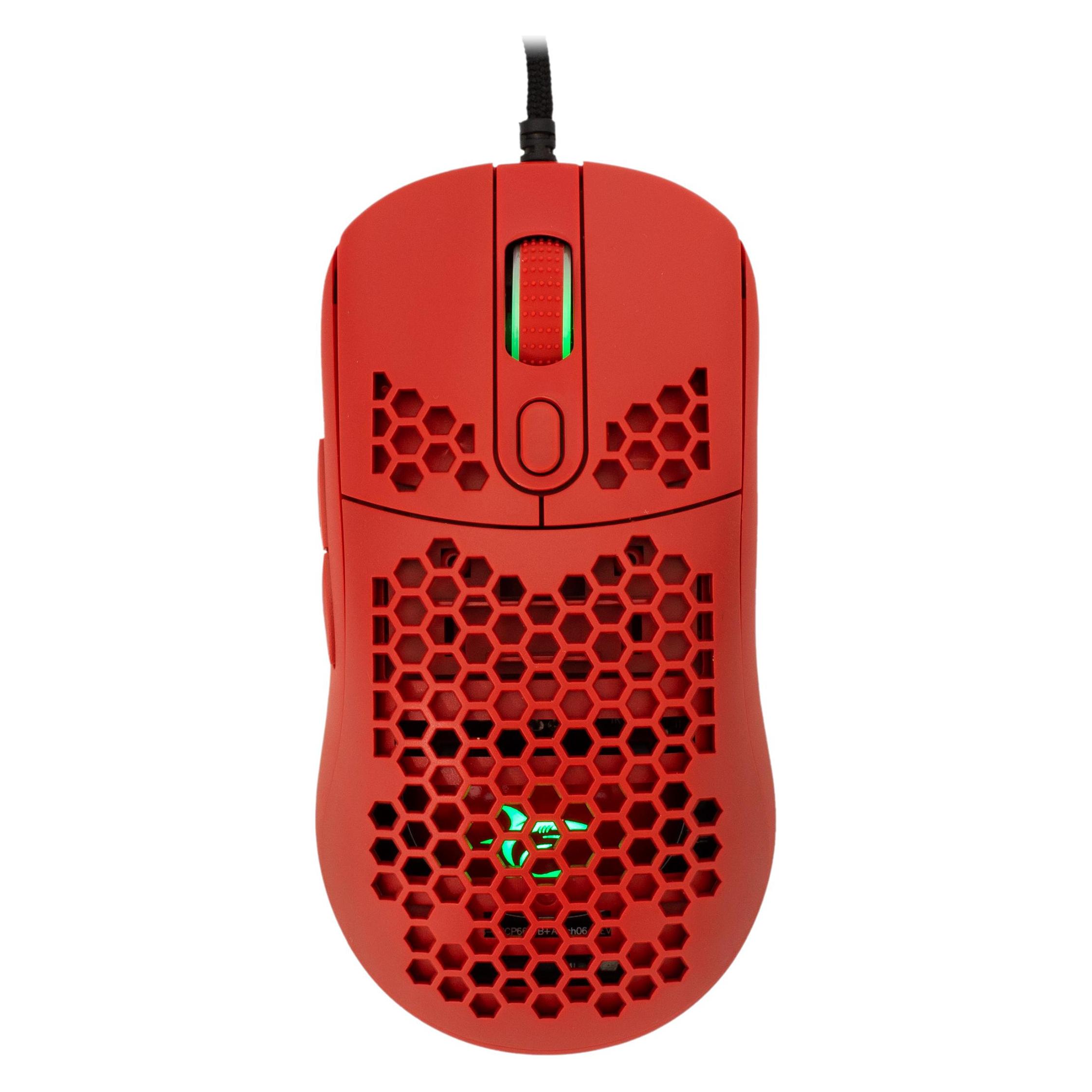 White Shark Ultra light gaming mouse Galahad Red, 72g (Kabelgebunden) (GALAHAD-R)