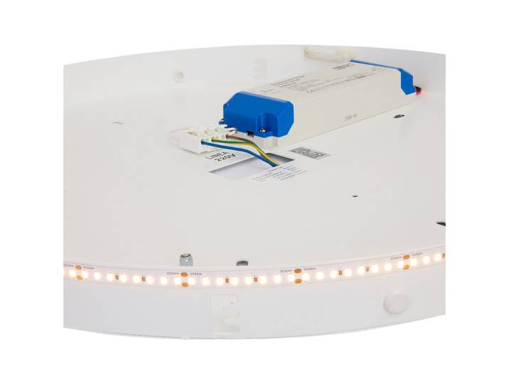 Basis Echoes Metall weiss D: 49.5cm, 24W LED - LED - Lichtfarbe: Warmweiss - Deckenlampe- LED Energiesparlampe