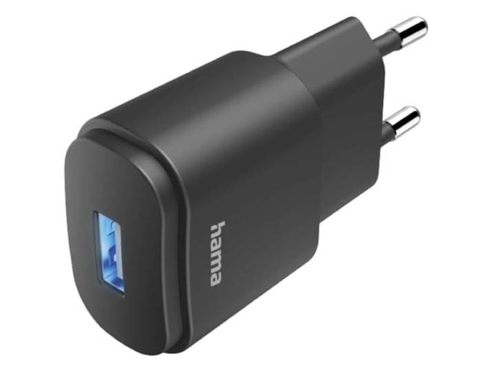 Hama USB-oplader (USB-A-netblok, 6 W, 5 V/1,2 A, universele netadapter, vervangende oplader voor c) zwart