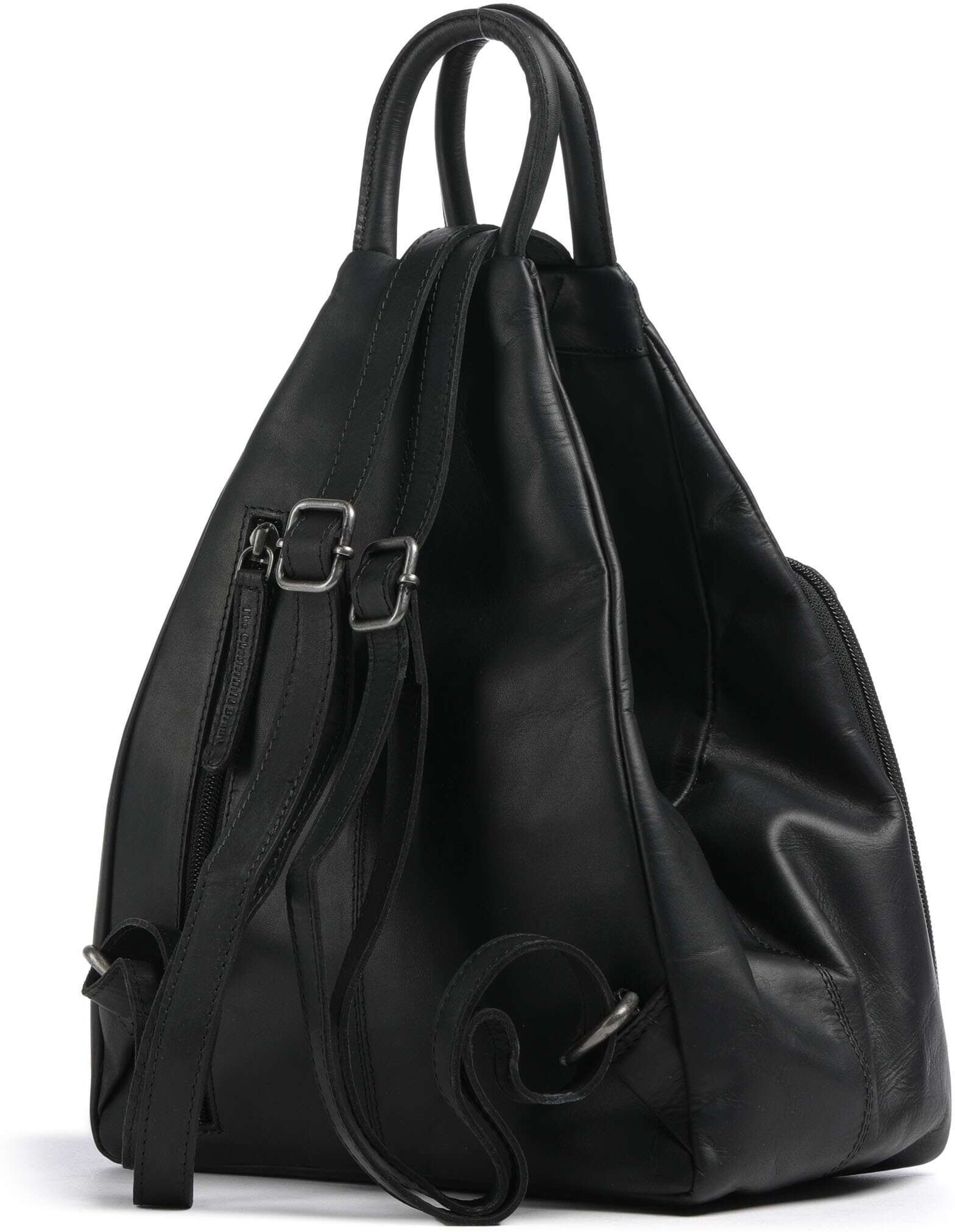 The Chesterfield Brand Wax Pull Up Cow Howard Rucksack aus Leder, schwarz