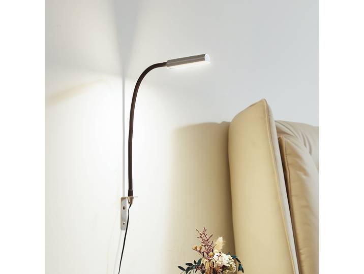 Flexola Square LED Wandleuchte Nickel - Lindby - Schlafzimmer - Metall - Einflammig