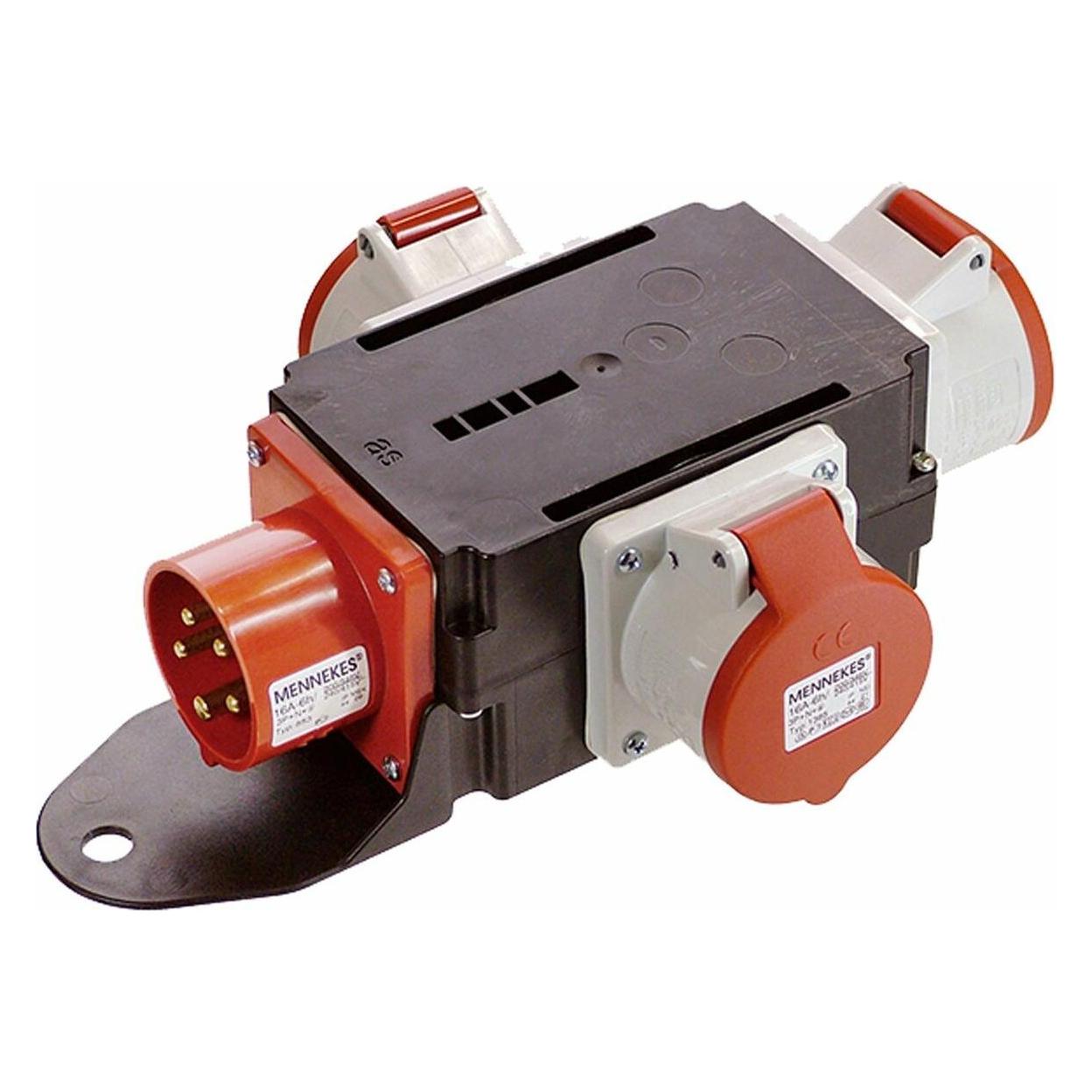 Bachmann CEE adapter CEE 400 V/16A 3x16A5p400V IP44 (CEE 16/5, CEE 7/3) (349.033)