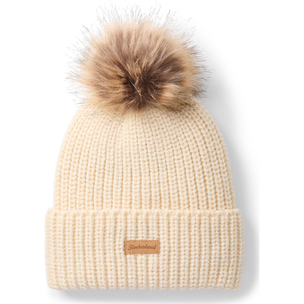 Timberland Womens Chunky Knit Pom Beanie white smoke OS TB0A67VEV041-OS