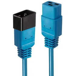 Lindy 30120 1m IEC C19 auf IEC C20 Verlängerungskabel blau extern bulk
