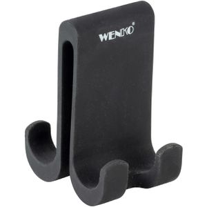 Wenko Duschhaken Silikon Verna Duo beidseitig, schwarz, aus Silikon, zum Einhängen, Wandstärke bis zu 10 mm
