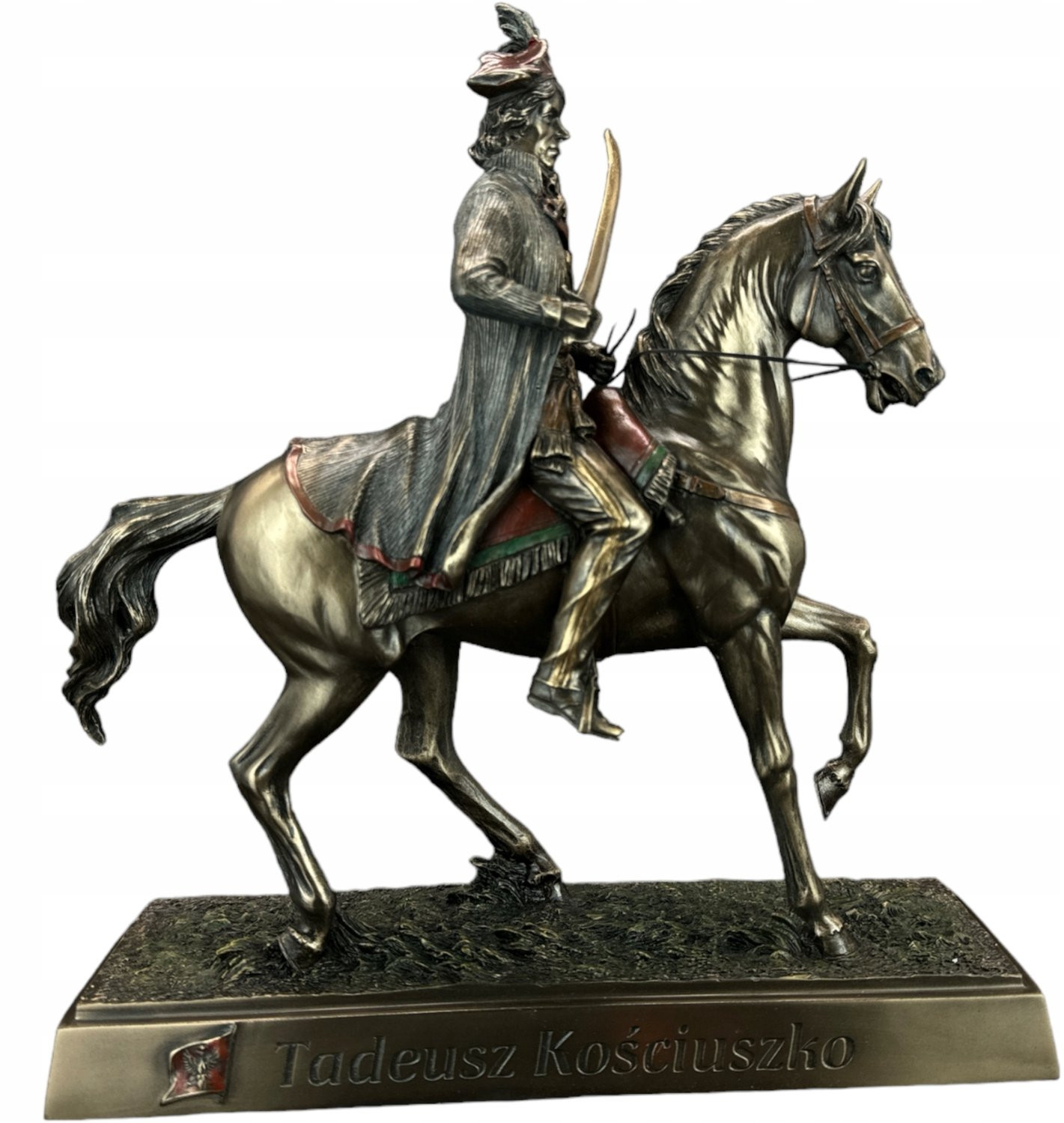 Veronese Tadeusz Kościuszko te paard sculptuur voor op tafel, 27 cm