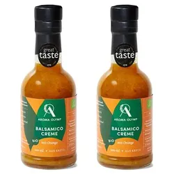 AROMA OLYMP Bio Balsamico mit Orange aus Kreta, 2 Flaschen Inhalt 400ml