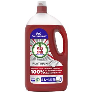 Fairy Spülmittel Professional Platinum, Konzentrat, stark gegen Flecken, kaltaktiv, Flasche, 4 Liter