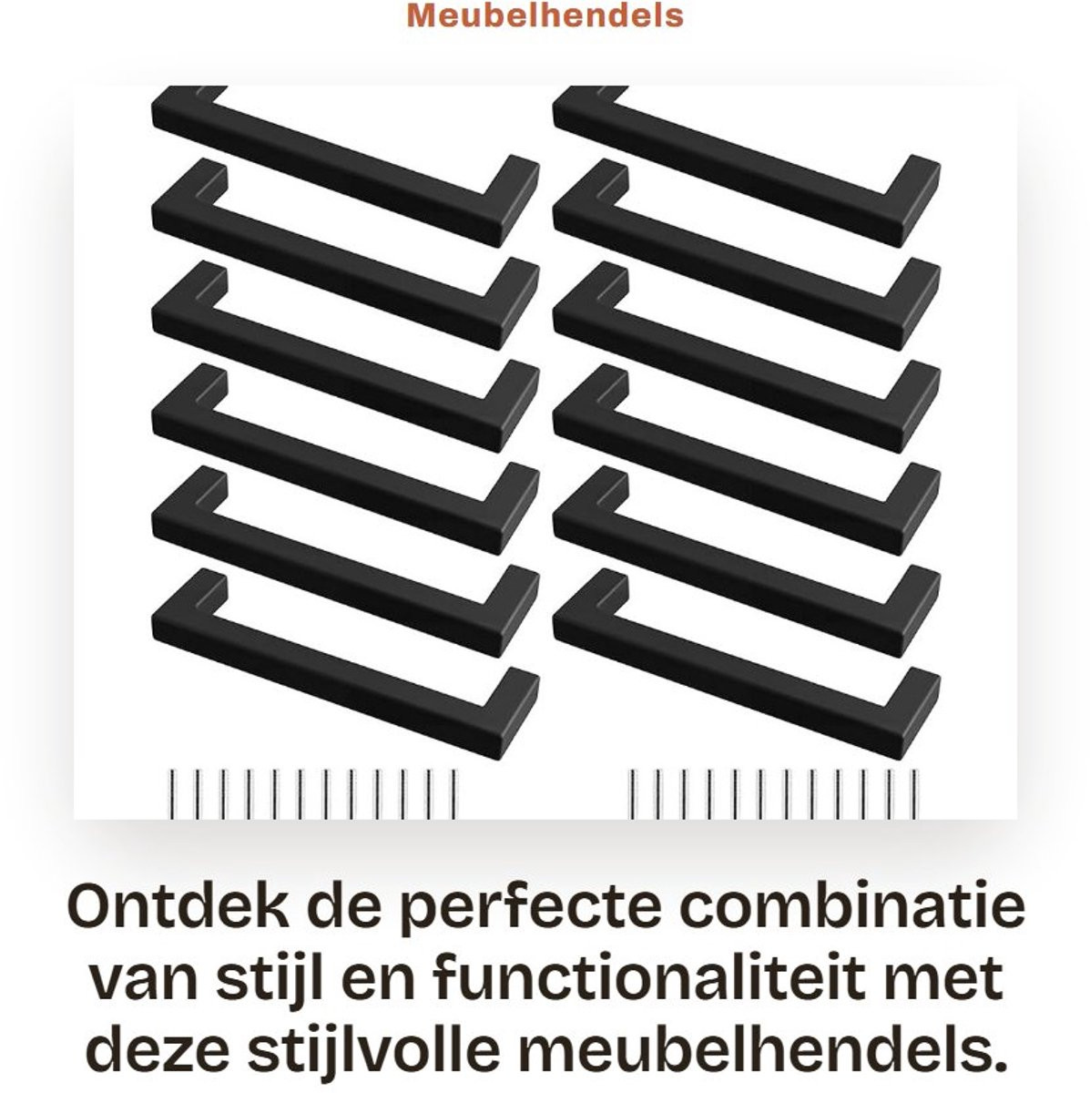 Dailygoods Roestvrijstalen Kastgrepen Zwart - 128 mm