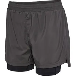 Newline, Damen, Sporthose, nwlDETROIT 2IN1 SHORTS WOMAN (M), Grau