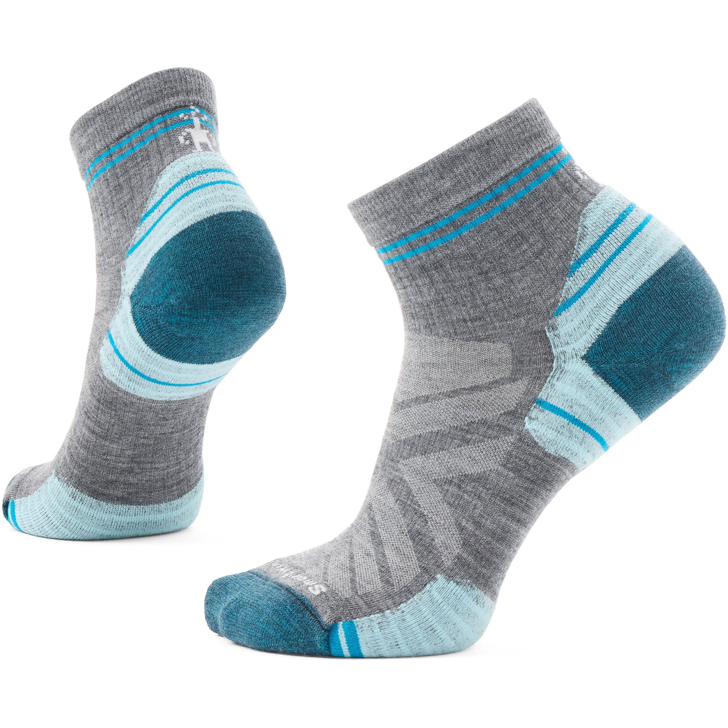 Smartwool Hike Targeted Cushion Ankle Damen Wandersocken grau Größe 42 Trekking Elastisch Merinowolle