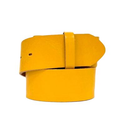 Gürtelriemen RETTUNGSRING GÜRTEL, Damen, Gr. 90, gelb, Rindsleder, unifarben, Gürtel