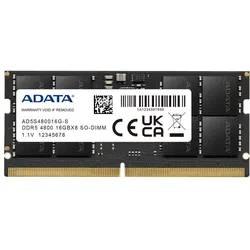 Adata SO-DDR5 16GB 4800-40 Premier Single Tray (1 x 16GB, 4800 MHz, DDR5-RAM, SO-DIMM), RAM, Schwarz