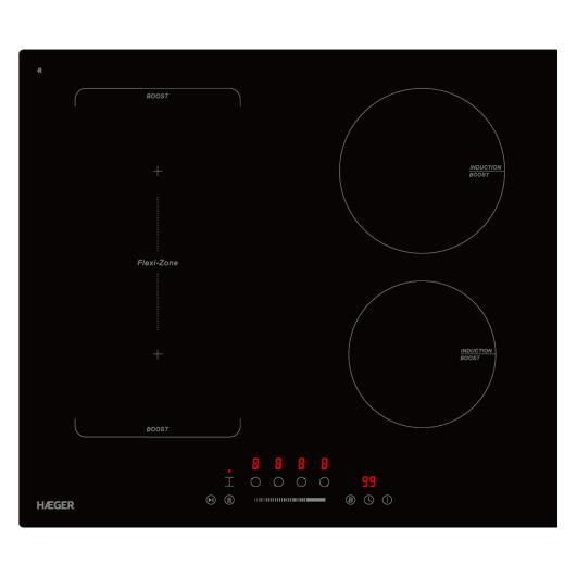 Haeger IH-004.001A Flexi Boost 7200 Indukcijas plits virsma 7200W IH-004.001A (5608475041808) (59 cm, Induktionskochfeld) (IH-004.001A)