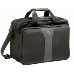WENGER Legacy Doppelnotebooktasche fuer 35,8 bis 39,6cm 14,1 bis 15,6Zoll Laptop schwarz grau