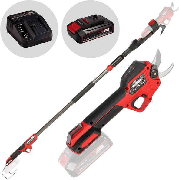 Einhell GP-LS 18/28 Li T BL - Sécateur électrique de taille sur perche - 18V 2.5Ah - Diamètre de coupe 24 mm