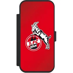 Nivocase Klapphülle für Apple iPhone Air Handyhülle aus Kunst Leder NIVOflip schwarz 1. FC Köln EffZeh (Apple iPhone Air), Smartphone Hülle, Schwarz