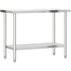 Helloshop26 - Professioneller Küchenarbeitstisch 110 x 55 x 85 cm Edelstahl 02_0045404