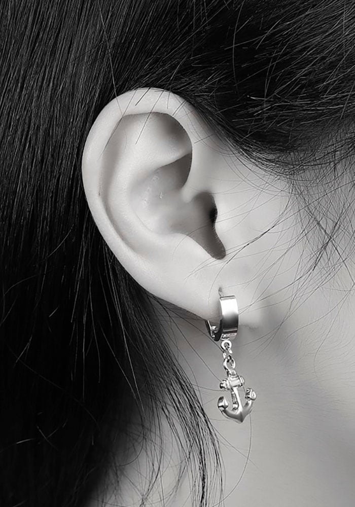 Paar Creolen FIRETTI "Schmuck Geschenk Anker", silber (edelstahlfarben), Ohrringe, Damen, 13,2mm, Edelstahl, Paar Creolen