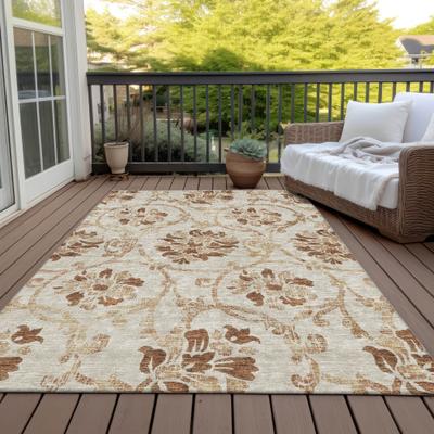 Addison Rugs Machine Washable Indoor/ Outdoor Chantille Scroll Floral Rug