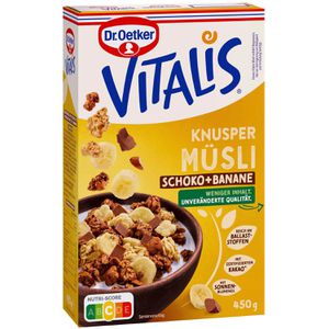 Dr.Oetker Müsli Vitalis KnusperPlus, Schoko & Banane, 450g