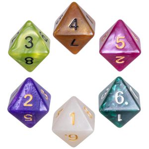 Philos Würfel 7730, pearl, bunt, 8-seitige Zahlenwürfel, 50 Würfel, 50 Stück