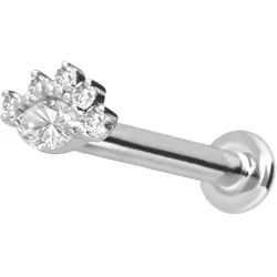 14 Karat Gold Labret mit Innengewinde MOISSANITE-AUGE