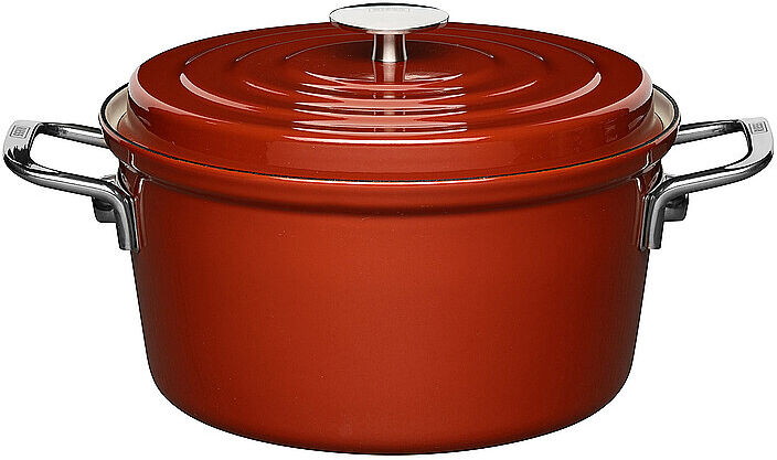 RIESS Topf mit Deckel 24cm/3,5l AROMAPLUS Siena rot EG