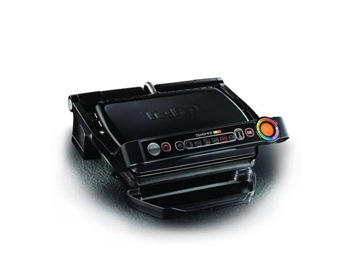 TEFAL GC7128 OPTIGRILL+ Kontaktgrill schwarz [6 Automatikprogramme; manueller Modus mit 4 Temperaturstufen; perfekte Grillergebnisse dank Messung der Dicke]