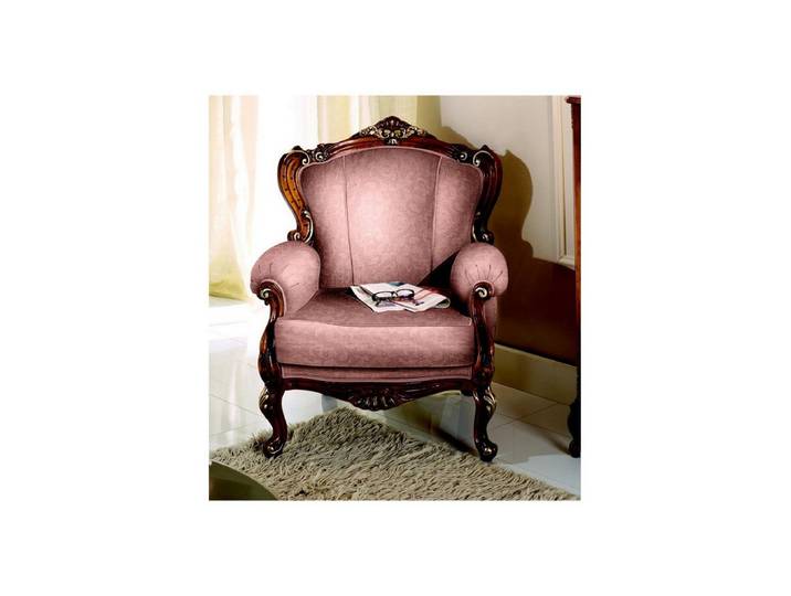 JVmoebel Sessel Barocksessel in Rosa aus Italien mit eleganter Handwerkskunst (Sessel), Made in Europa