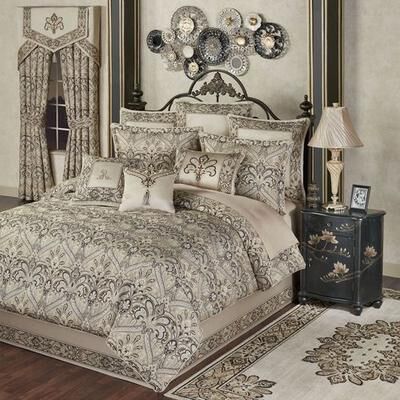 Touch of Class Landon Comforter Set Gold Beige, Queen, Gold Beige