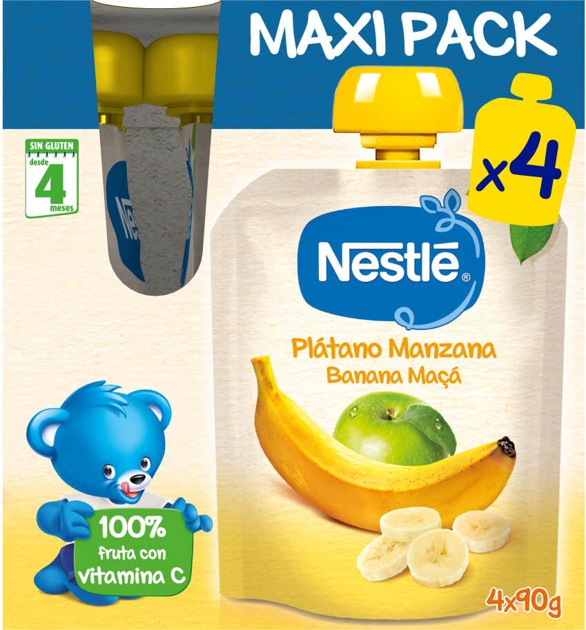 Nestlé Naturnes Plátano Manzana 4x90 g