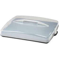 Xavax Kuchen-Transportbox Blechkuchen-Transportbox, Kuchentransportbox, Grau, Transparent