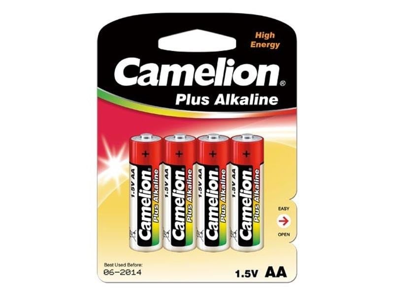 Camelion Mignon AA Alkaline batterijen, 4 stuks, zilver