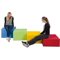 Sitzelement CUBE XL mit Stoff- oder Kunstlederbezügen