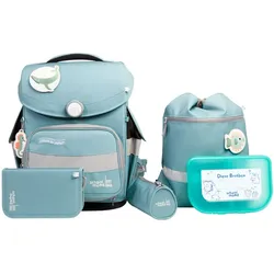 School-Mood Timeless Pro Dolphin (Ocean Collection), 6-tlg. Schulranzenset