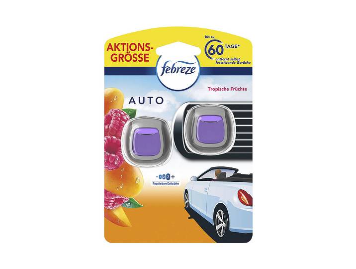 Febreze Auto-Lufterfrischer Tropische Früchte 2 Stück