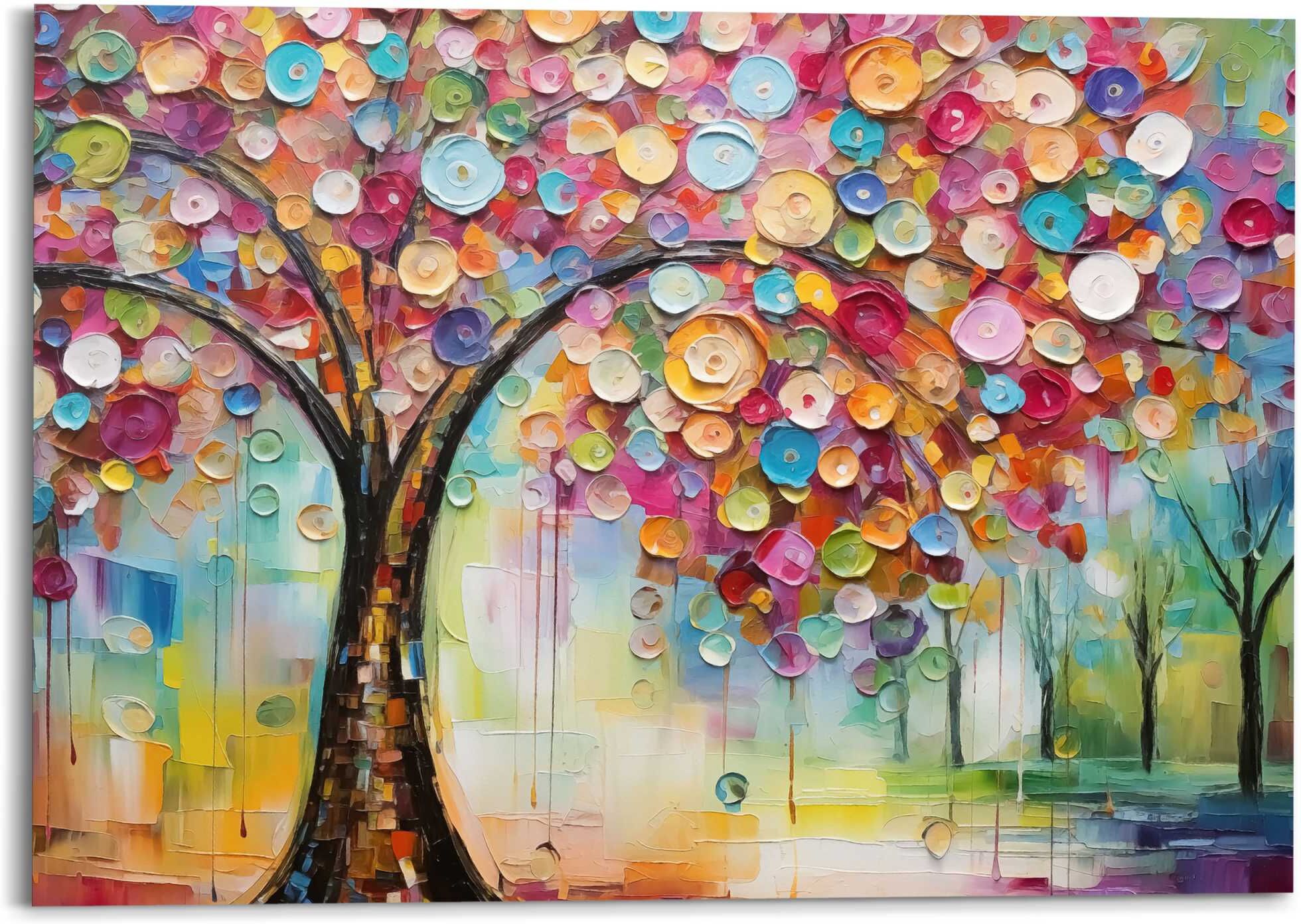 Reinders! Deco-Panel REINDERS "Life Tree - colourful", bunt (farbe bild(er): bunt), B:140cm H:100cm T:2cm, Holzwerkstoff, Bilder, Deco-Panel farbe bild(er): bunt B/H/T: 140cm x 100cm x 2cm