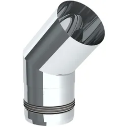 Jeremias PELLET-LINE Winkel 45° Edelstahl unlackiert Ø 80 mm